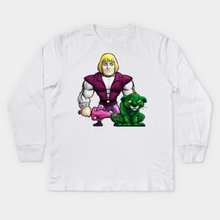 Prince Adam and Cringer Kids Long Sleeve T-Shirt